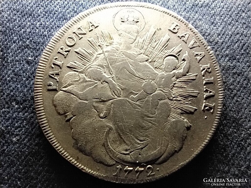 Német Államok Bajorország III. Miksa József (1745-1777) .833 Ezüst 1 Tallér 1772