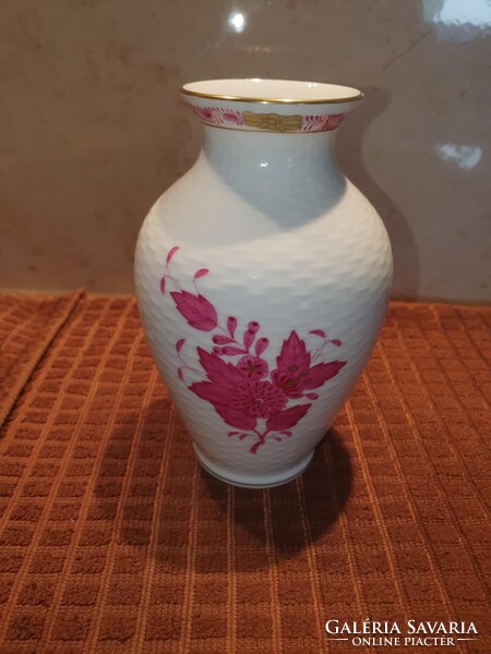 Herendi Apponyi purpur váza 14 cm