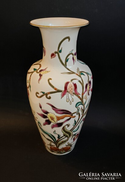 Zsolnay Liliom / Orchideás váza 42cm. Hibátlan!