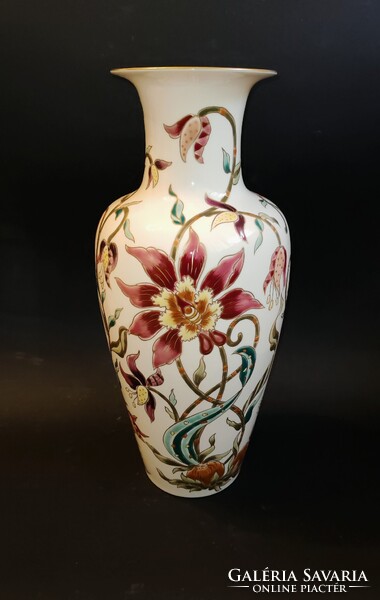 Zsolnay Liliom / Orchideás váza 42cm. Hibátlan!