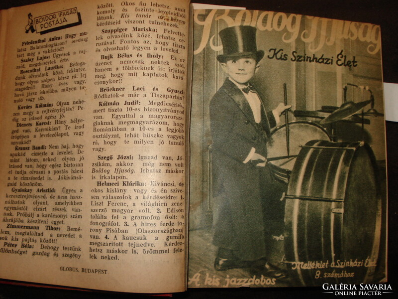 Képregények 1932-ből 17 db Boldog Ifjúságban /Sicc, Vogel Eric, stb./