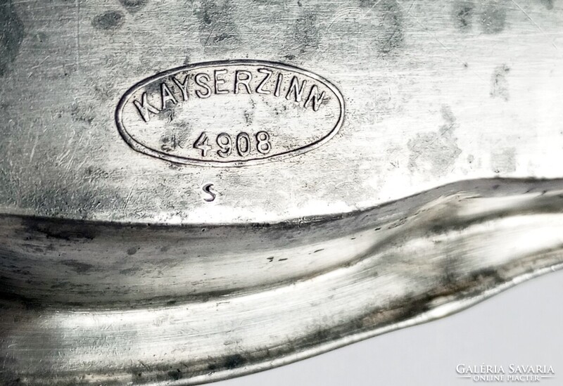Karl Berghof jugendstil/szecessziós Kayserzinn' nr. 4908' tálca cca. 1900