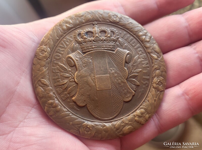 Habsburg Ottó hatalomra lépésére készített ritka bronz emlékérme. (1917)