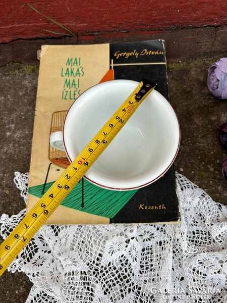 Gyönyörű sárga rózsás komabögre komacsésze porcelán