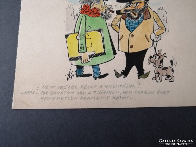LUDAS MATYI EREDETI KARIKATÚRA - NEMES TÖRÖK JÁNOS /1907-1980/- GRAFIKUS, KARIKATURISTA