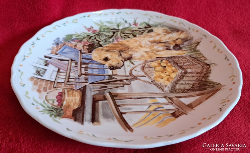 Royal Albert porcelán tányér, kutyás dísztányér (M5545)