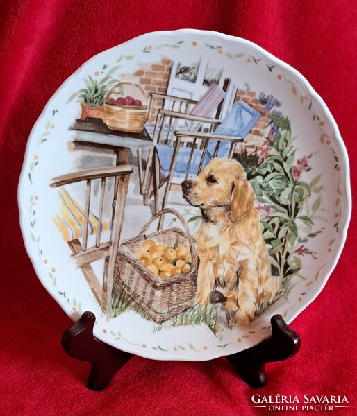 Royal Albert porcelán tányér, kutyás dísztányér (M5545)