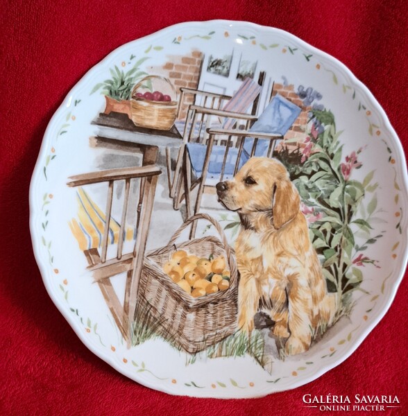 Royal Albert porcelán tányér, kutyás dísztányér (M5545)