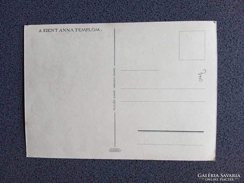 D206278 Budapest -Buda az ostrom után - A Szent Anna templom - képeslap 1945 - Pfannl Egon