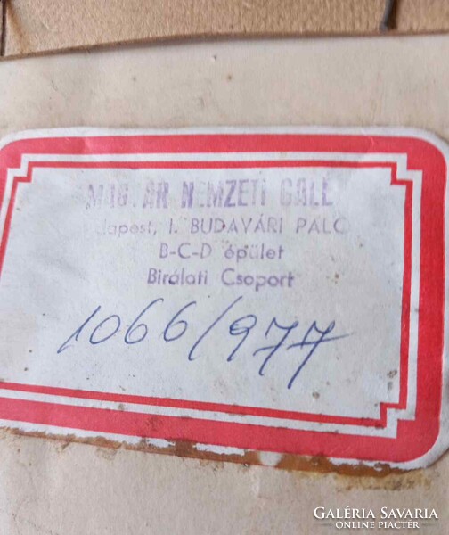 Fényes Adolf: Látogatás. Színezett rézkarc szakvéleménnyel