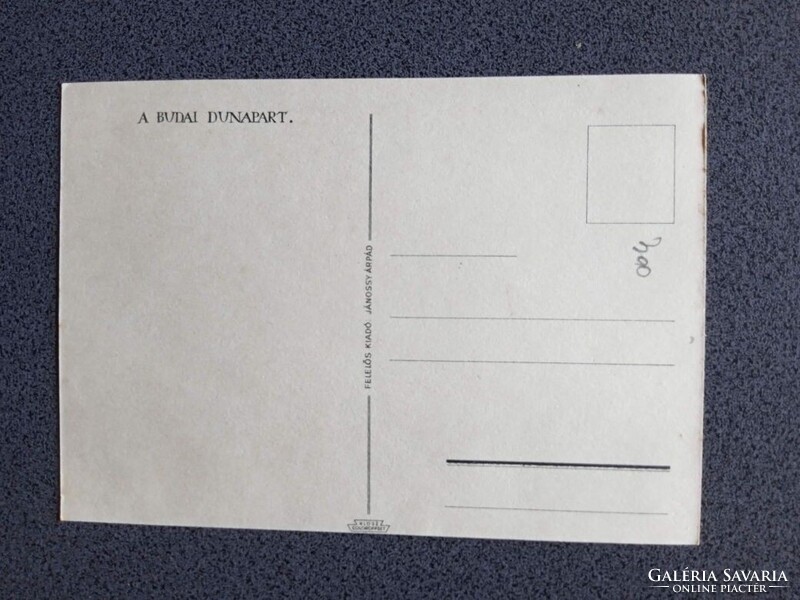 D206284 Budapest -Buda az ostrom után - A budai Dunapart - képeslap 1945 - Pfannl Egon