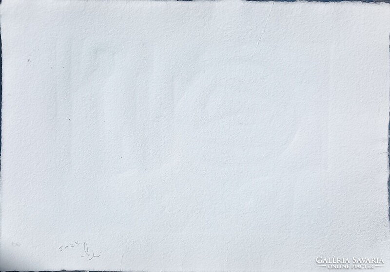 Halas csendélet - színes linometszet