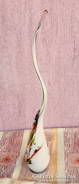 Art Deco fúvott üvegszobor a Muránói alkotó Afro Celotto művészi munkája. Egyedi darab