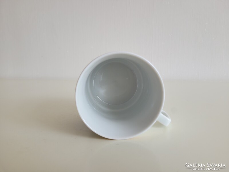 Retro régi Balatoni emlék Zsolnay porcelán bögre vitorlás mintás mid century Balaton szuvenír
