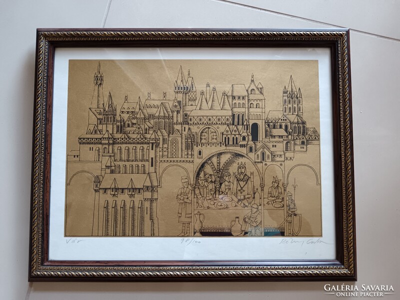 Rékassy Csaba "Vár" című sorszámozott képe