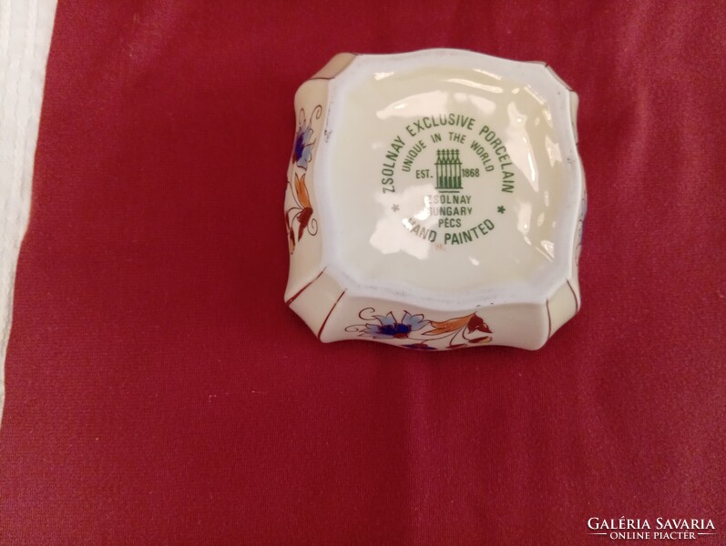 Zsolnay Exclusive kézi festésű hibátlan Porcelán ékszertartó/bonbonier