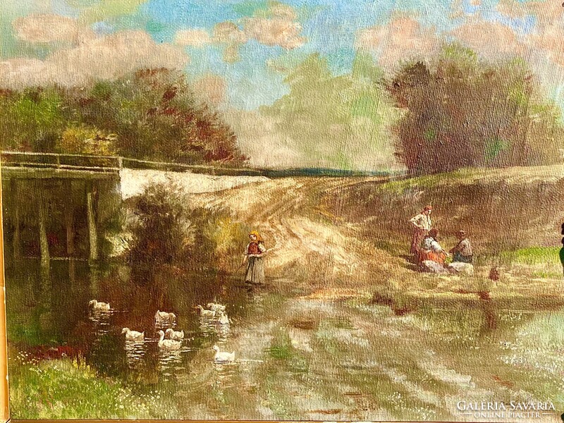 ZÓRÁD ERNŐ (WALLBURG EGON) VIDÈKI ÈLETKÈP 60x80cm