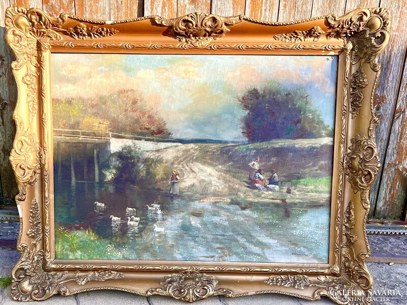 ZÓRÁD ERNŐ (WALLBURG EGON) VIDÈKI ÈLETKÈP 60x80cm