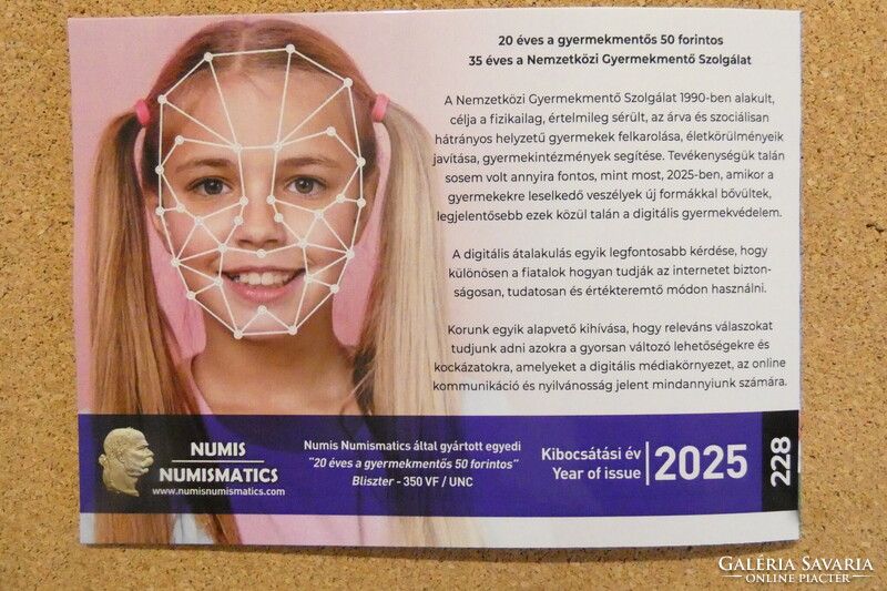 2025 20 éves a gyermekmentős 50 Ft-os!