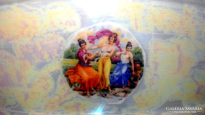 Romantikus jelenetes ANTIK DRASCHE SZENDVICS TÁLCA  - Art&Decoration