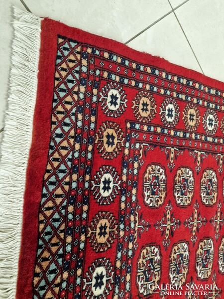 Újszerű pakisztáni bokhara-tekke 153x255 kézi gyapjú perzsa szőnyeg KP01