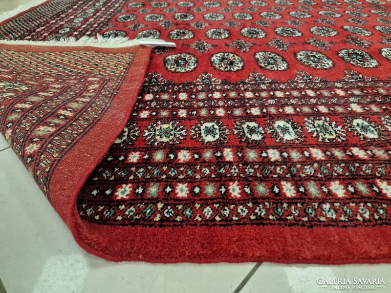Újszerű pakisztáni bokhara-tekke 250x350 kézi gyapjú perzsa szőnyeg. KP02