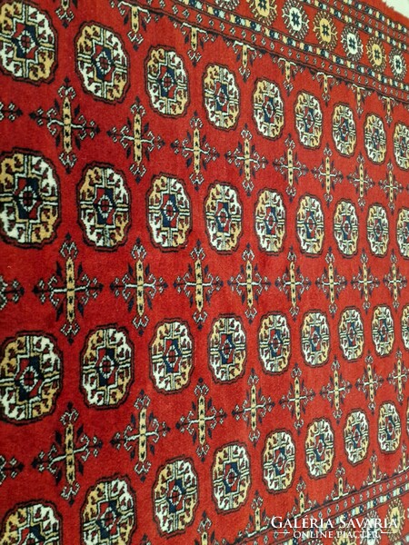 Újszerű pakisztáni bokhara-tekke 153x255 kézi gyapjú perzsa szőnyeg KP01