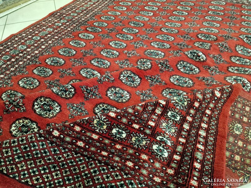 Újszerű pakisztáni bokhara-tekke 250x350 kézi gyapjú perzsa szőnyeg. KP02