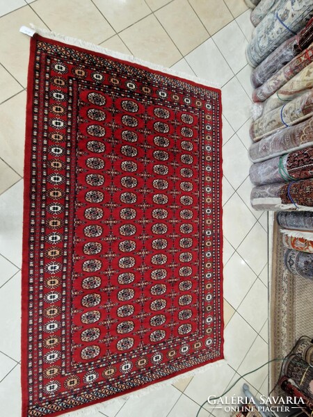 Újszerű pakisztáni bokhara-tekke 153x255 kézi gyapjú perzsa szőnyeg KP01