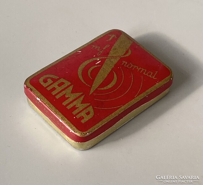 Régi gamma gramofon tű doboz tűkkel