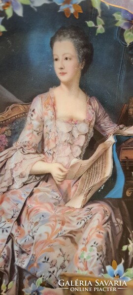 Pompadour márkinős porcelán teás csésze tányérral (M5567)