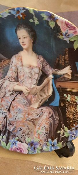Pompadour márkinős porcelán teás csésze tányérral (M5567)