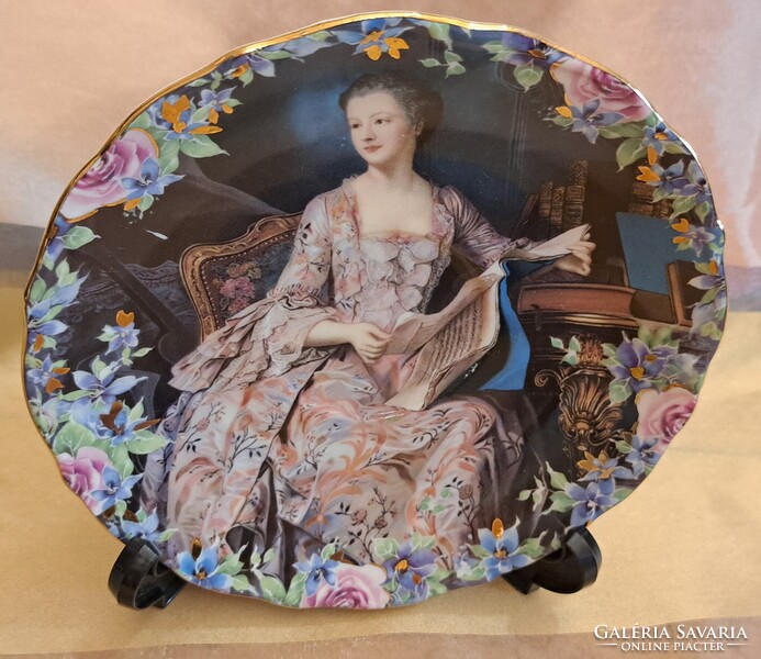 Pompadour márkinős porcelán teás csésze tányérral (M5567)