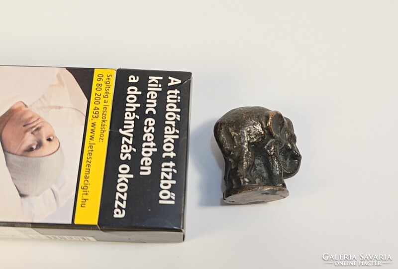 Antik bronz/réz miniatűr elefánt szobor