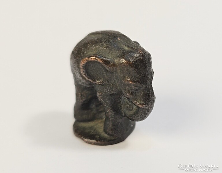 Antik bronz/réz miniatűr elefánt szobor