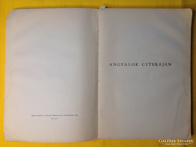 DSIDA JENŐ: ANGYALOK CITERÁJÁN - VERSEK 1938. ERDÉLYI SZÉPMÍVES CÉH
