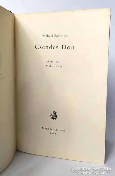 Mihail Solohov: Csendes Don (Helikon Klasszikusok)
