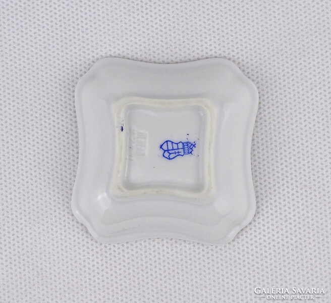 1V065 Antik Nanking virág mintás Herendi porcelán gyűrűtartó tálka