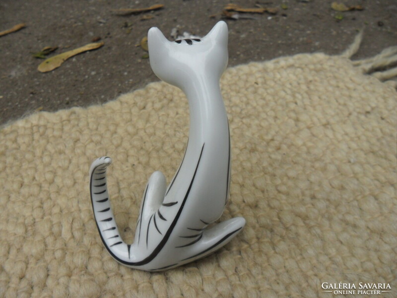 Hollóházi cica porcelán  macska
