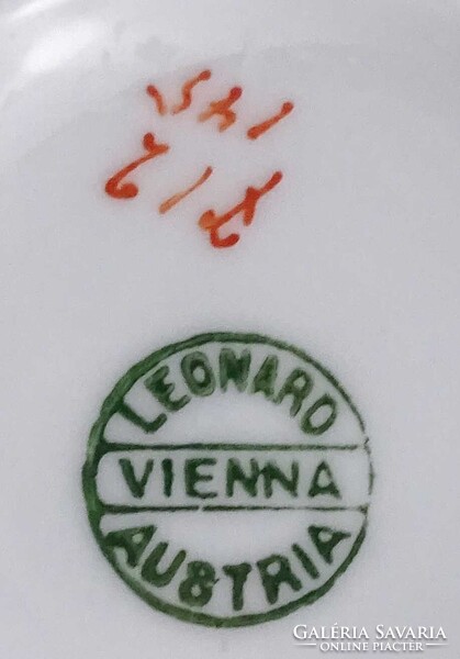 1V079 Antik kézifestett virágmintás Fischer J. porcelán kávéscsésze