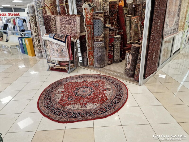 -50% Iráni isfahan motívumos kör 180 cm kézi gyapjú perzsa szőnyeg MZ506