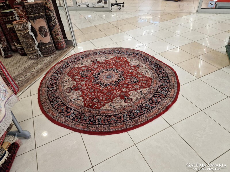 -50% Iráni isfahan motívumos kör 180 cm kézi gyapjú perzsa szőnyeg MZ506