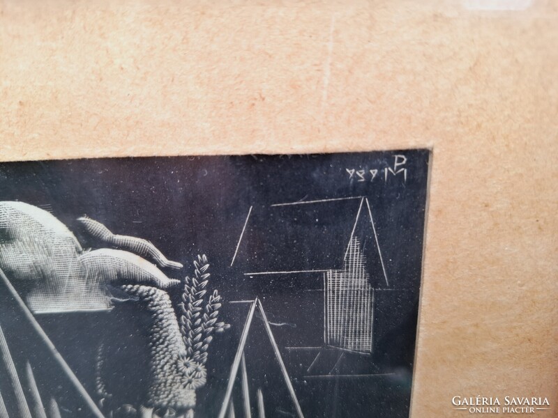 Patay Mihály (1910-1956) Fiatal Pár Fametszet