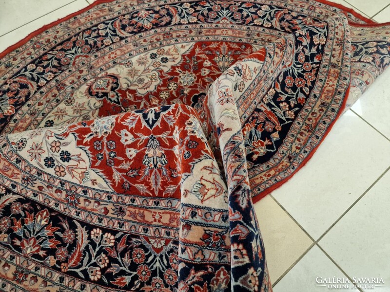 -50% Iráni isfahan motívumos kör 180 cm kézi gyapjú perzsa szőnyeg MZ506
