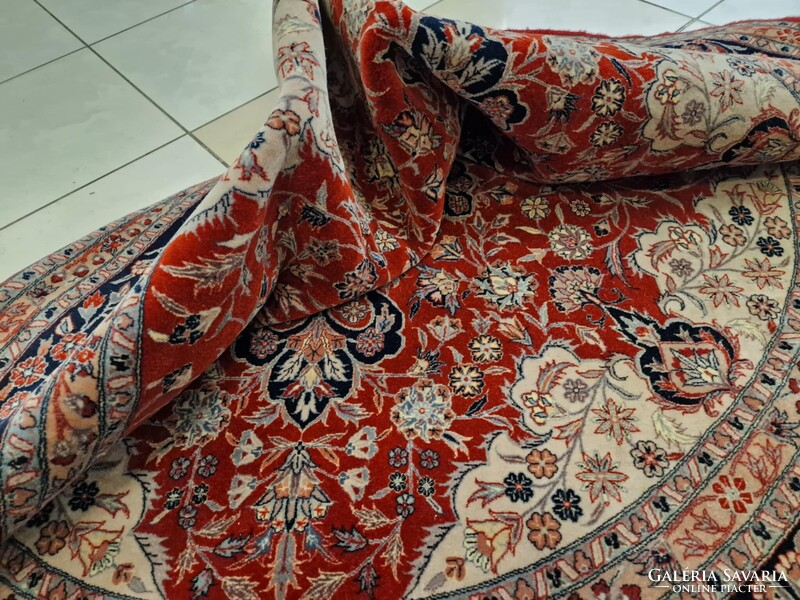 -50% Iráni isfahan motívumos kör 180 cm kézi gyapjú perzsa szőnyeg MZ506
