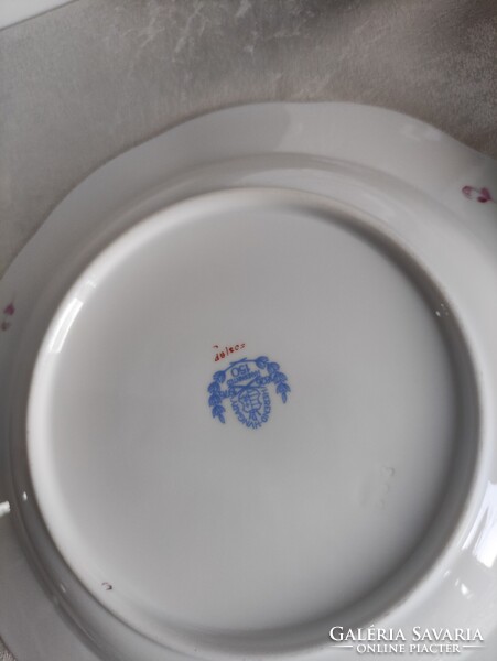 Lila Apponyi Purpur mintás Herendi porcelán mélytányér hibátlan