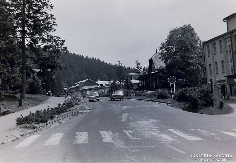 Régi fotónegatív Tátrafüred utcakép 1970-es években -  B14/11/3