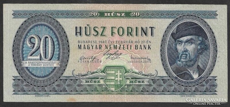 20 forint 1947 VF-