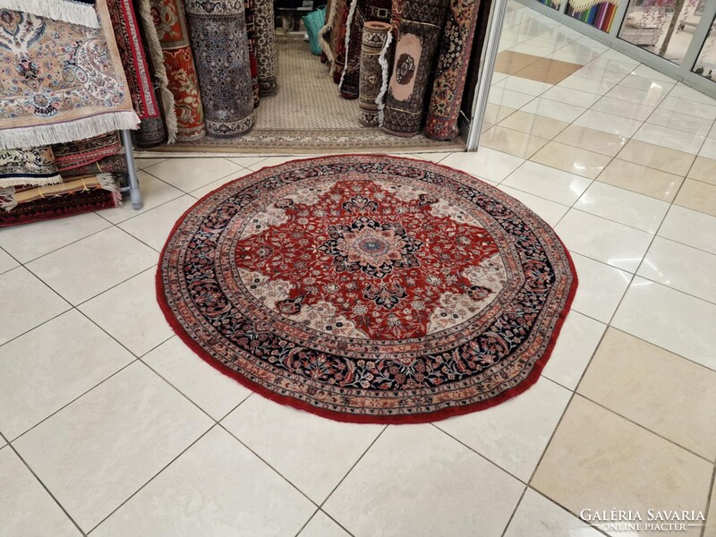 -50% Iráni isfahan motívumos kör 180 cm kézi gyapjú perzsa szőnyeg MZ506