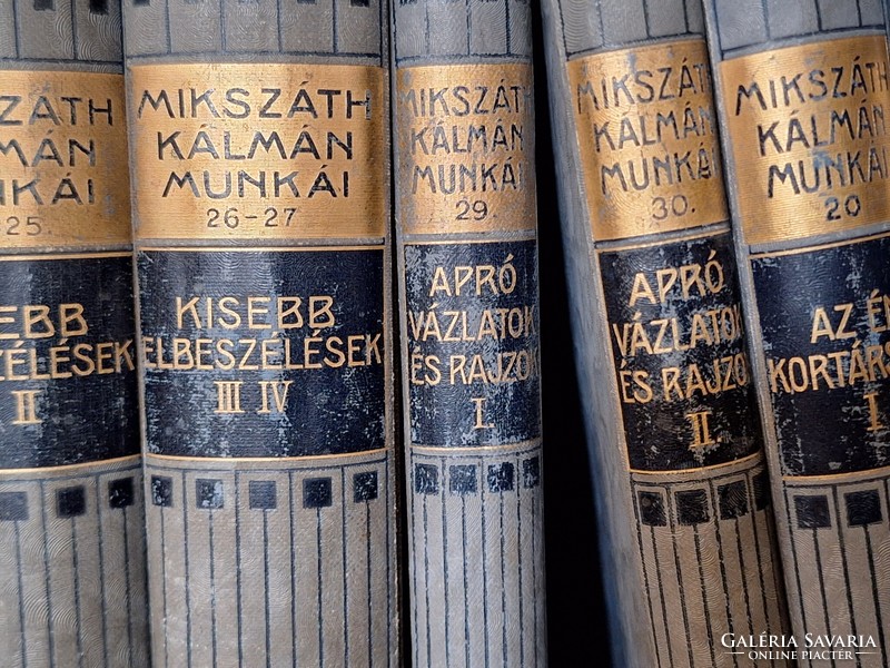 1910 MIKSZÁTH K. NEGYVEN ÉVES IRÓI JUBILEUMI SOR 18 SZECESSZIÓS  GOTTERMAYER KÖTÉS-IGEN SZÉP!